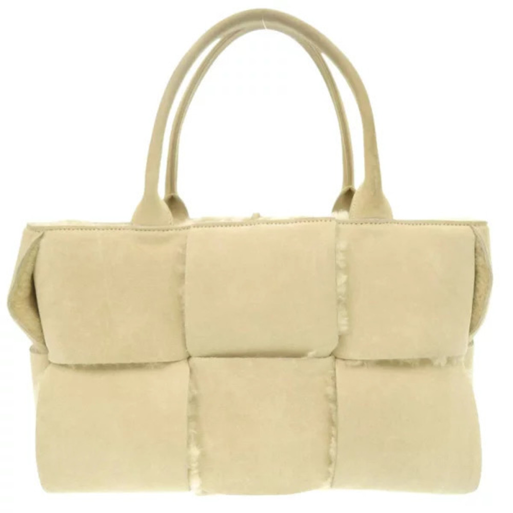 Bottega Veneta The Arco Tote Suede Beige Cream Handbag Bottega Veneta